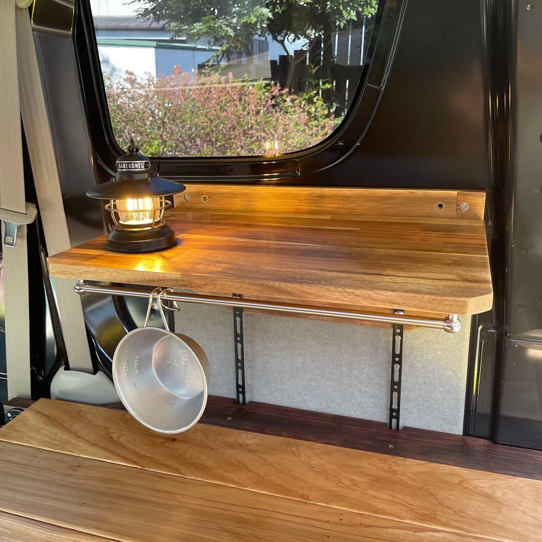 エブリイバン(DA17V)「手作り収納式サイドテーブル」 No.1