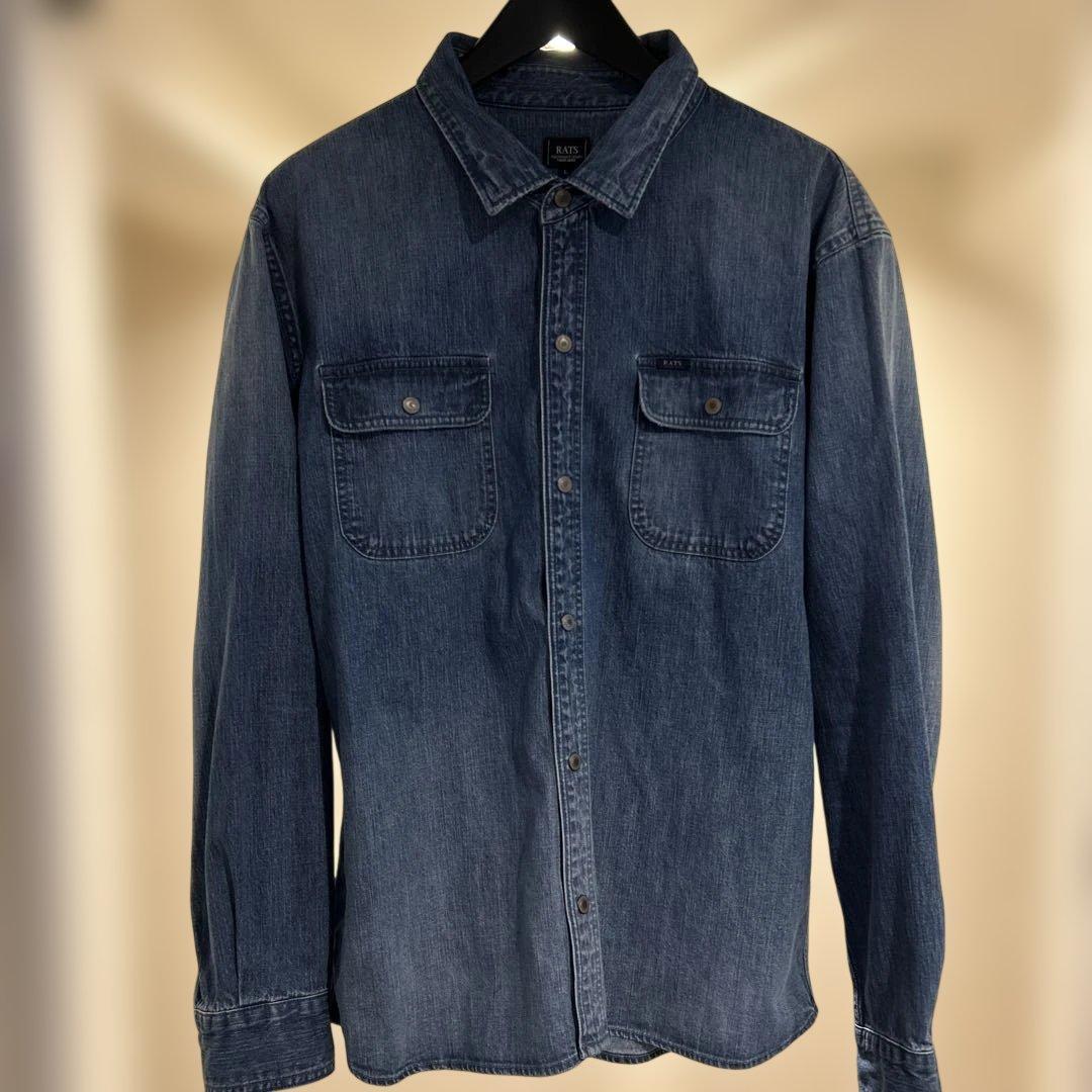 RATS デニムシャツ Lサイズ