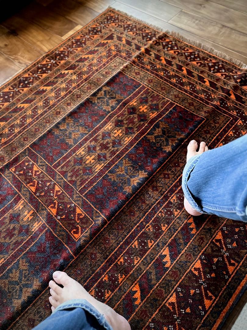 トライバルラグ　ヴィンテージラグ　アフガンラグ　トルクメン　アリホジャ　美品