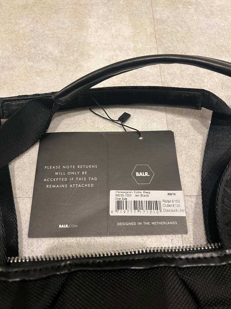 BALR. ブラックトートバッグ