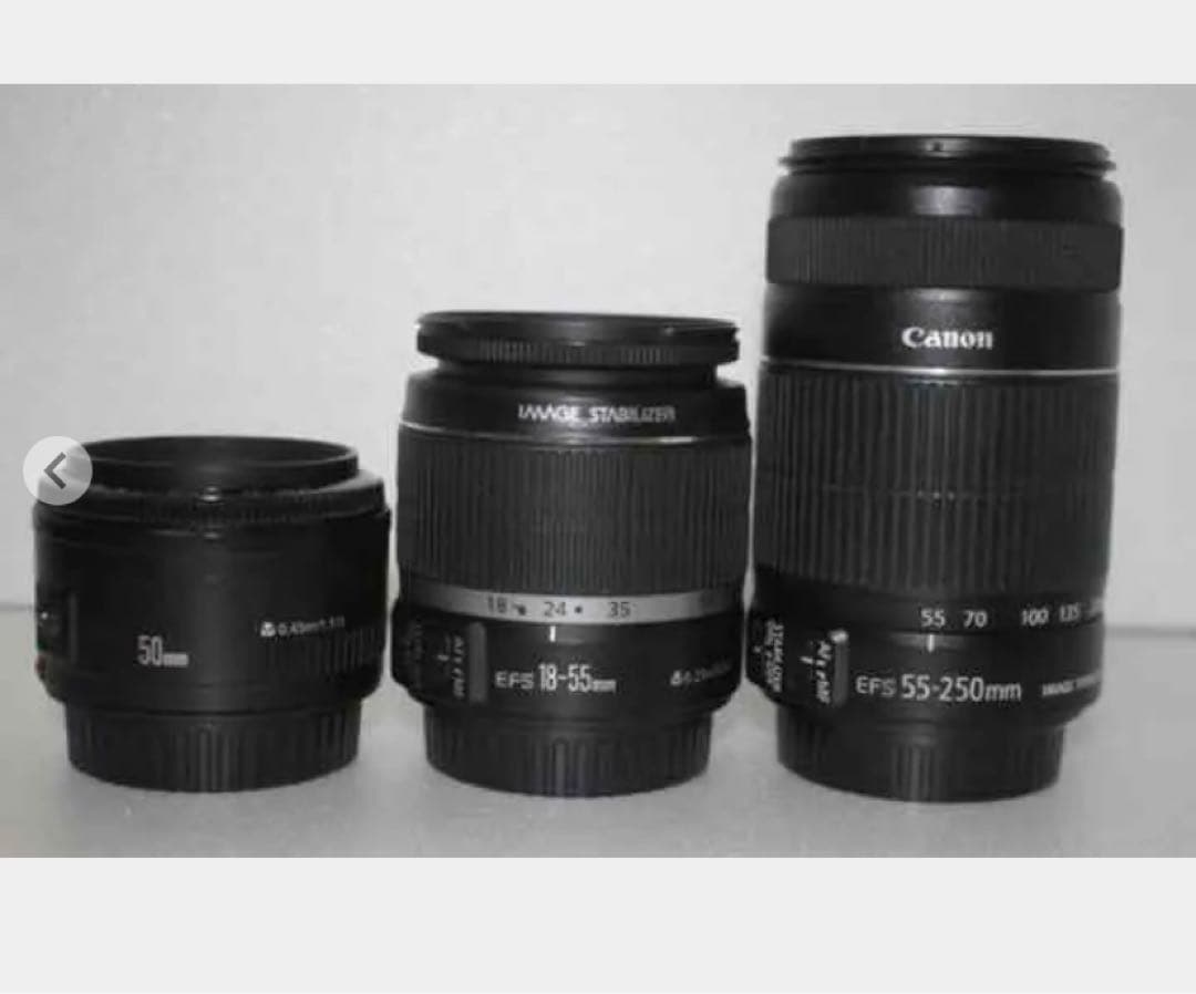 極上品/キャノン/Canon EOS Kiss X8iトリプルレンズセット