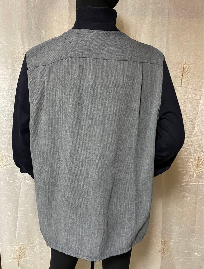 50's Richardsヘチマ襟ネイビー×グレー切替シャツ