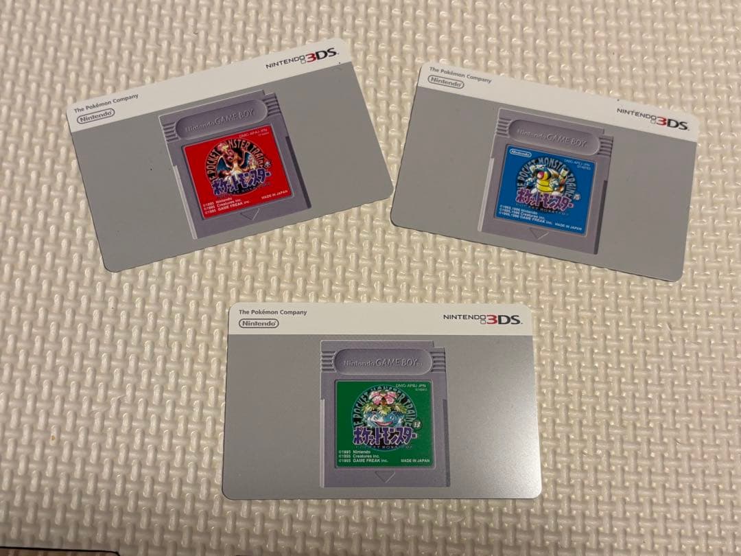 ポケットモンスター　赤緑青金銀　3DS ダウンロードカード付属品