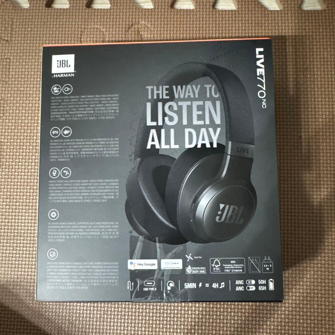 JBL LIVE770NC ブラック　ヘッドホン