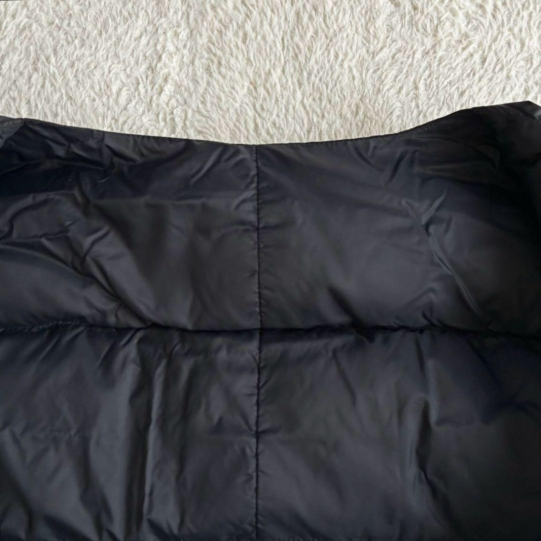 美品 ピレネックス カンヌ ノーカラーダウンジャケット 38 濃紺