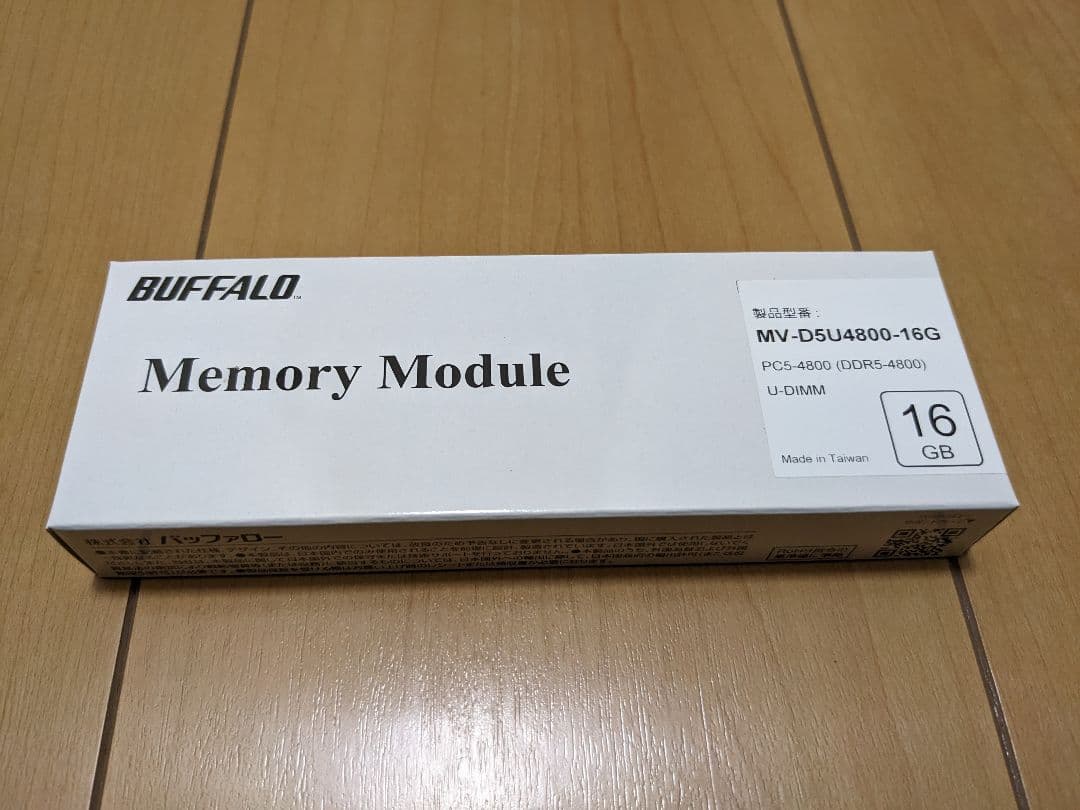 BUFFALO　増設メモリー　MV-D5U4800-16G　デスクトップ