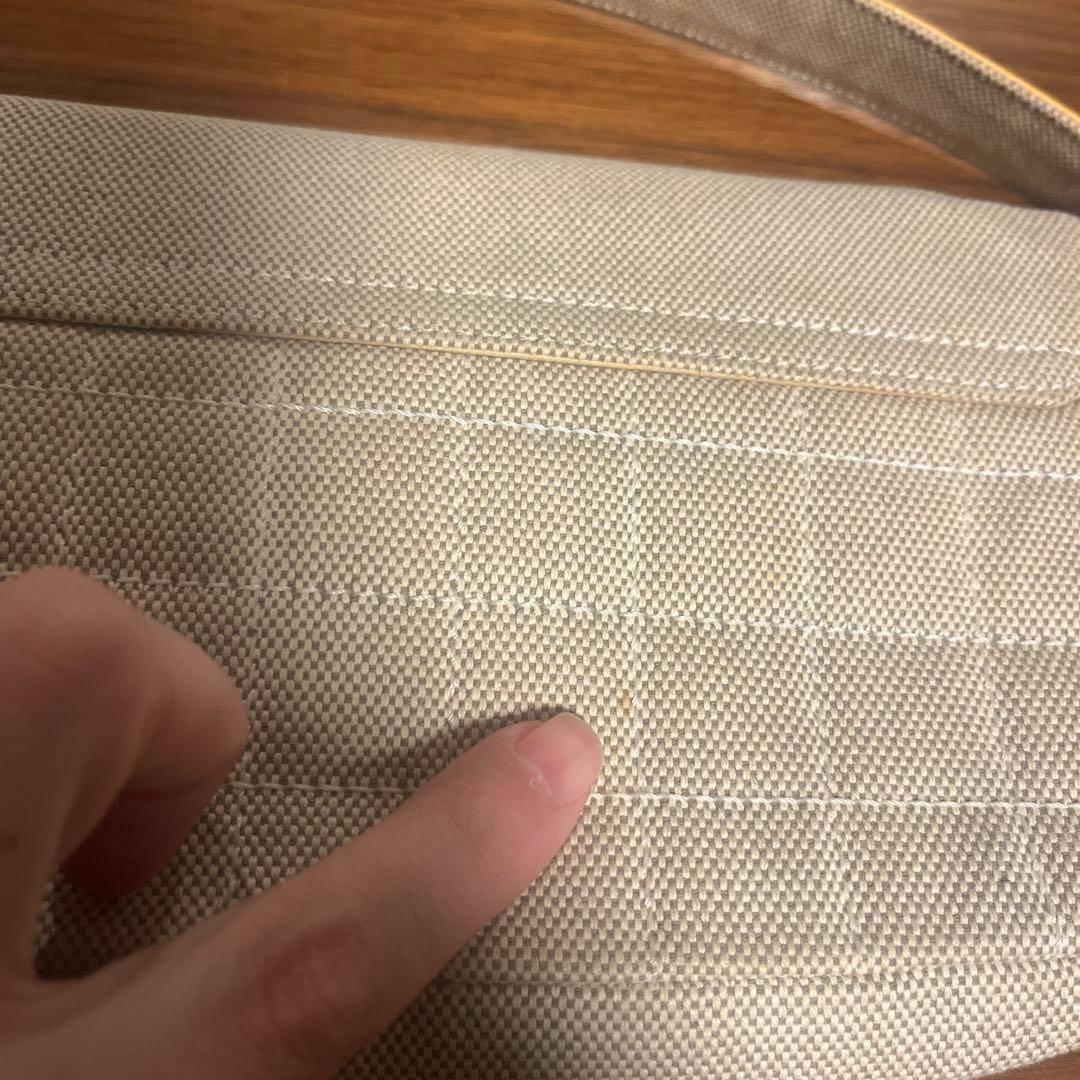 CHANELカメリアショルダーバッグ キャンバス×パテントレザー ベージュ