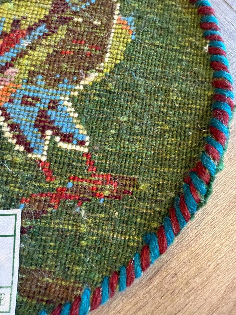 ペルシャギャッベ (ギャベ) チェアマット 46x40丸 ギャッベ ラグ