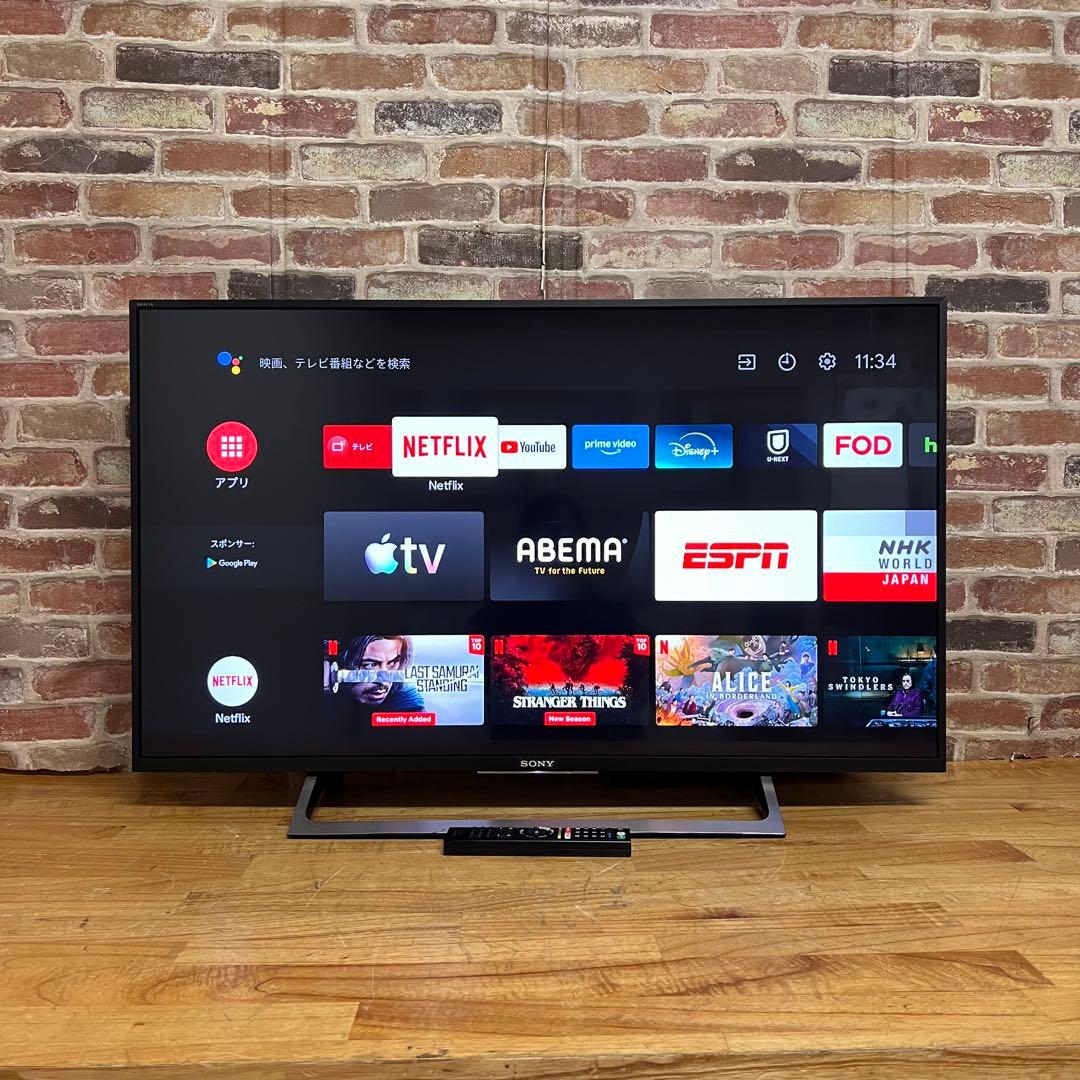 SONY 43V型 4K 液晶テレビ BRAVIA KJ-43X8000E