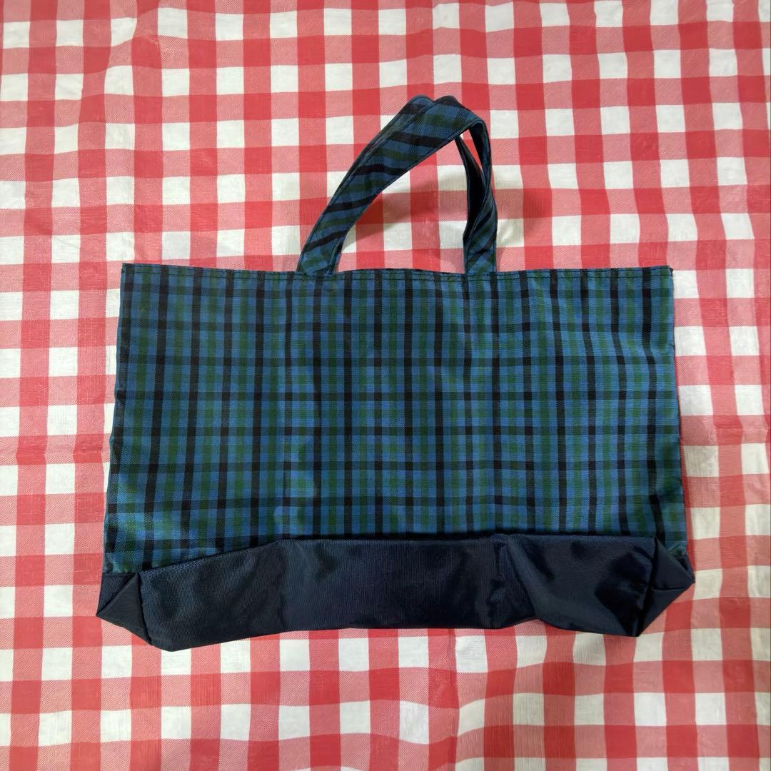 ファミリア★青系ファミリアチェック★トートバッグ ハンドバッグ レッスンバッグ