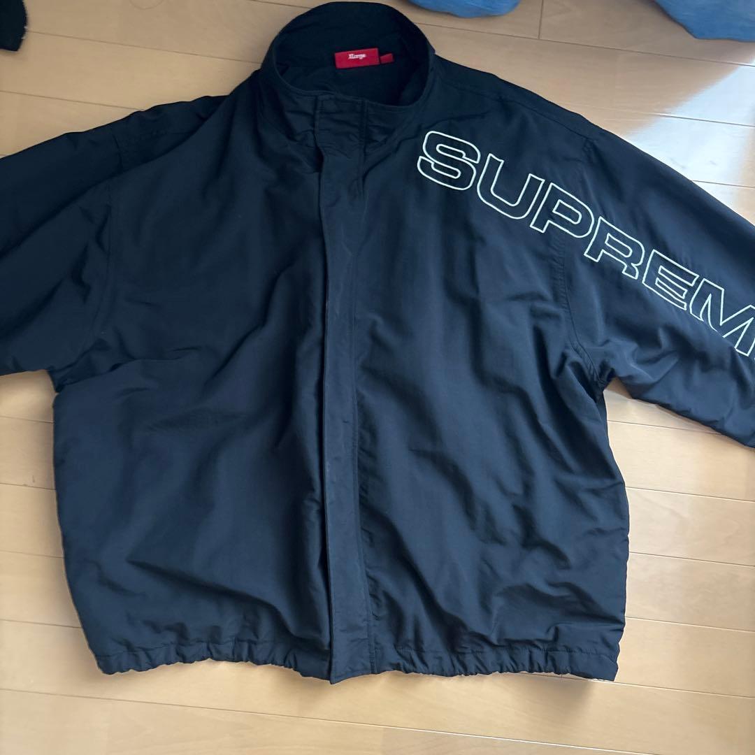 SUPREME ブラック ナイロンジャケット XL