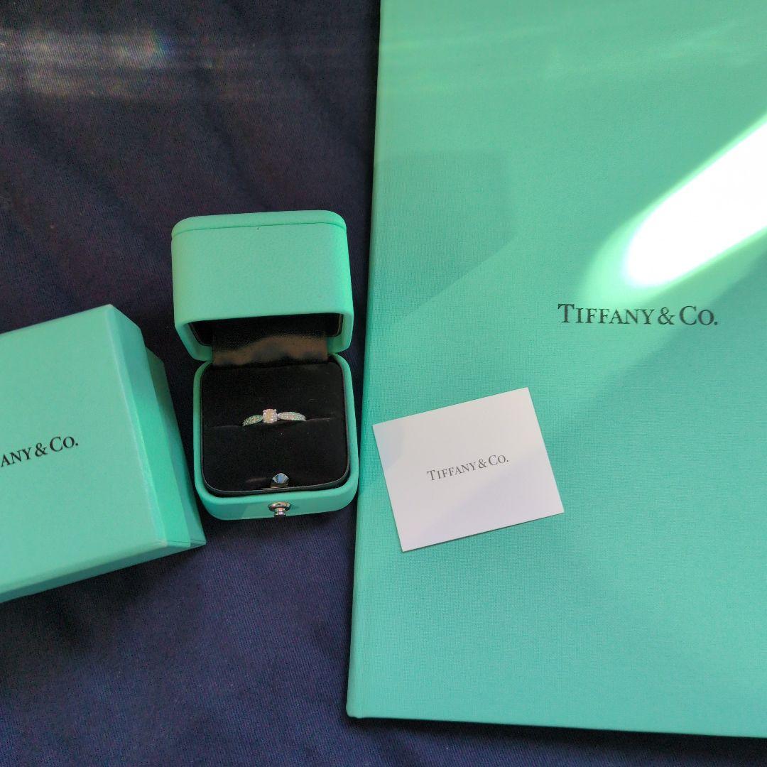 ティファニー ハーモニーリング 0.25ct 8号 pt950 美品 鑑定書