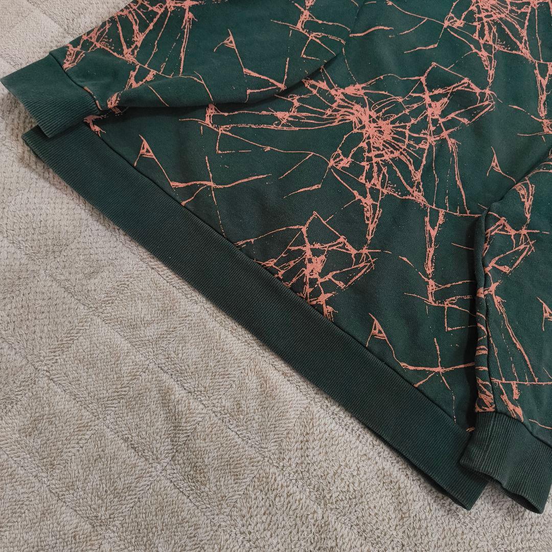 希少 BoTT パーカー 大きいサイズ 総柄 スパイダーウェブパターン XL