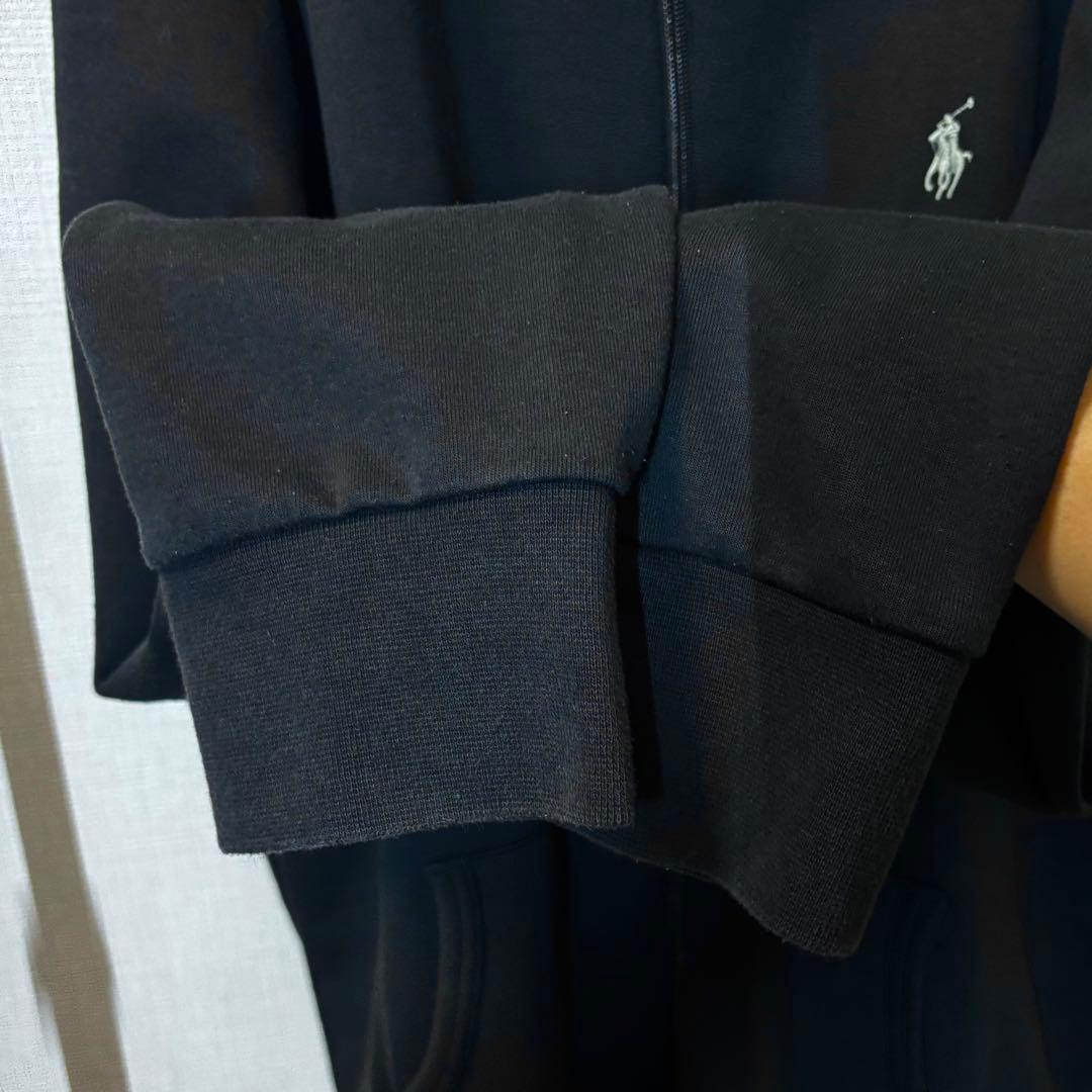 Ralph Lauren フルジップパーカー 黒 現行タグ 刺繍 ラルフローレン