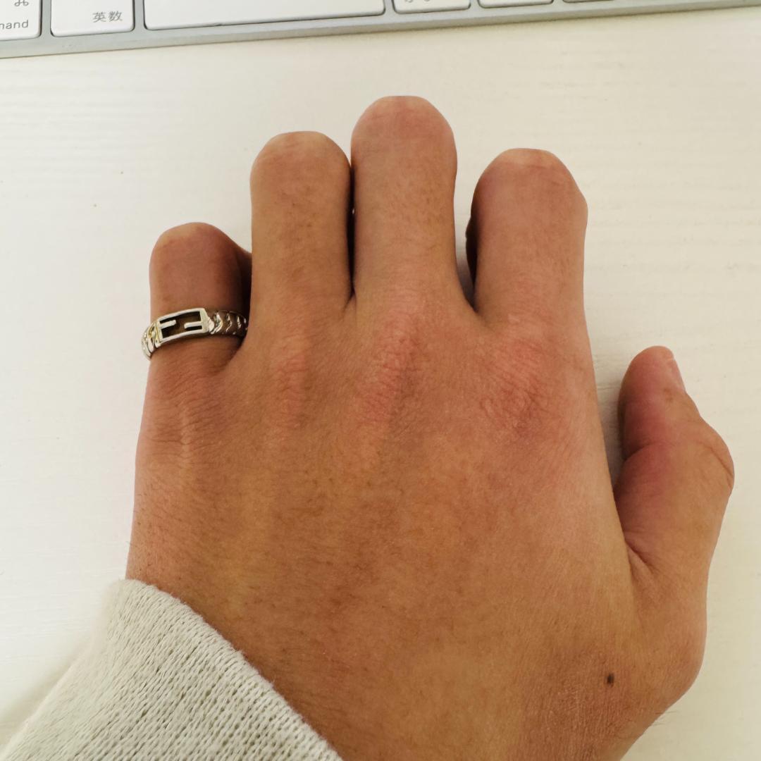 【箱付】FENDI フェンディ　バゲット　リング　11号　Sサイズ