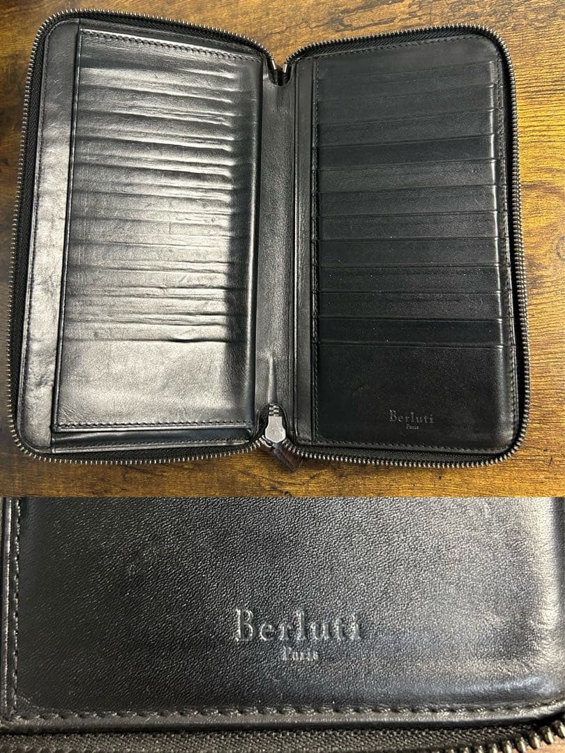極美品　34.2万円　Berluti タリ Tali スクリットレザー　長財布