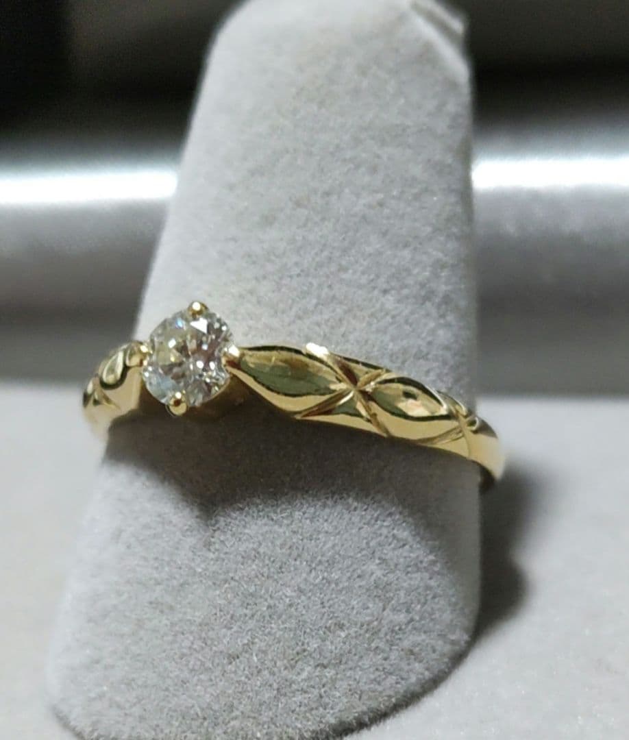 K18ダイヤモンドリング