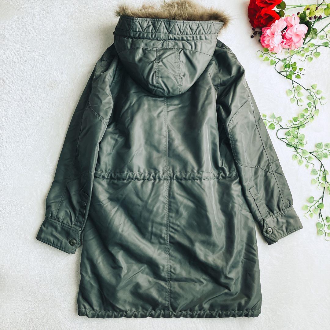 ドゥーズィエムクラス★フォックスファーライナー付き 中綿モッズコート 比翼ボタン