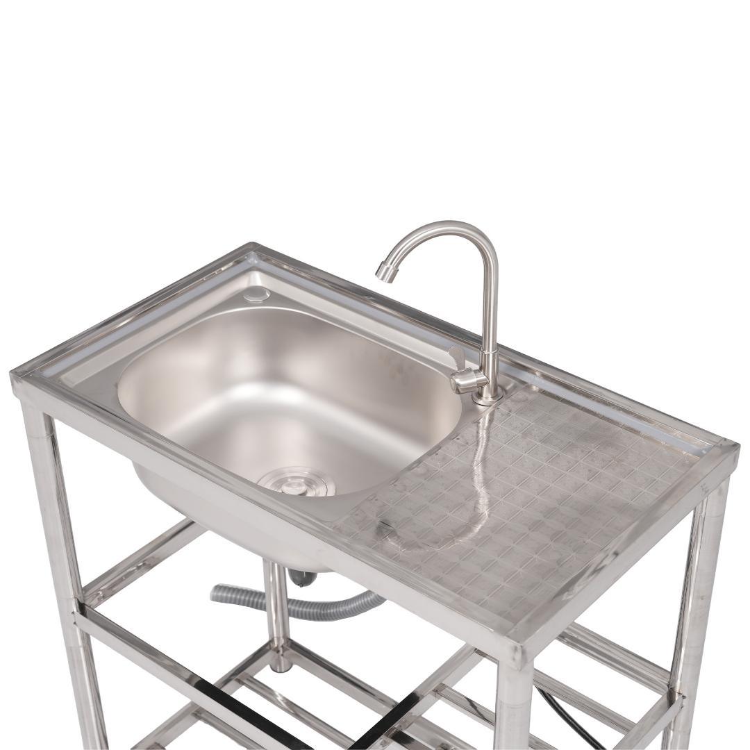 【幅100cm】屋外 流し台 ステンレス製 ガーデンシンク 作業台 キッチン台所
