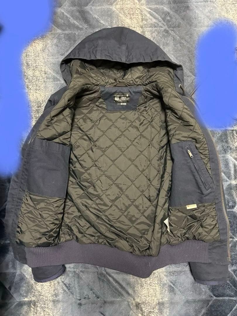 最終値下美品カーハートアクティブジャケット J130 紺 navy blue