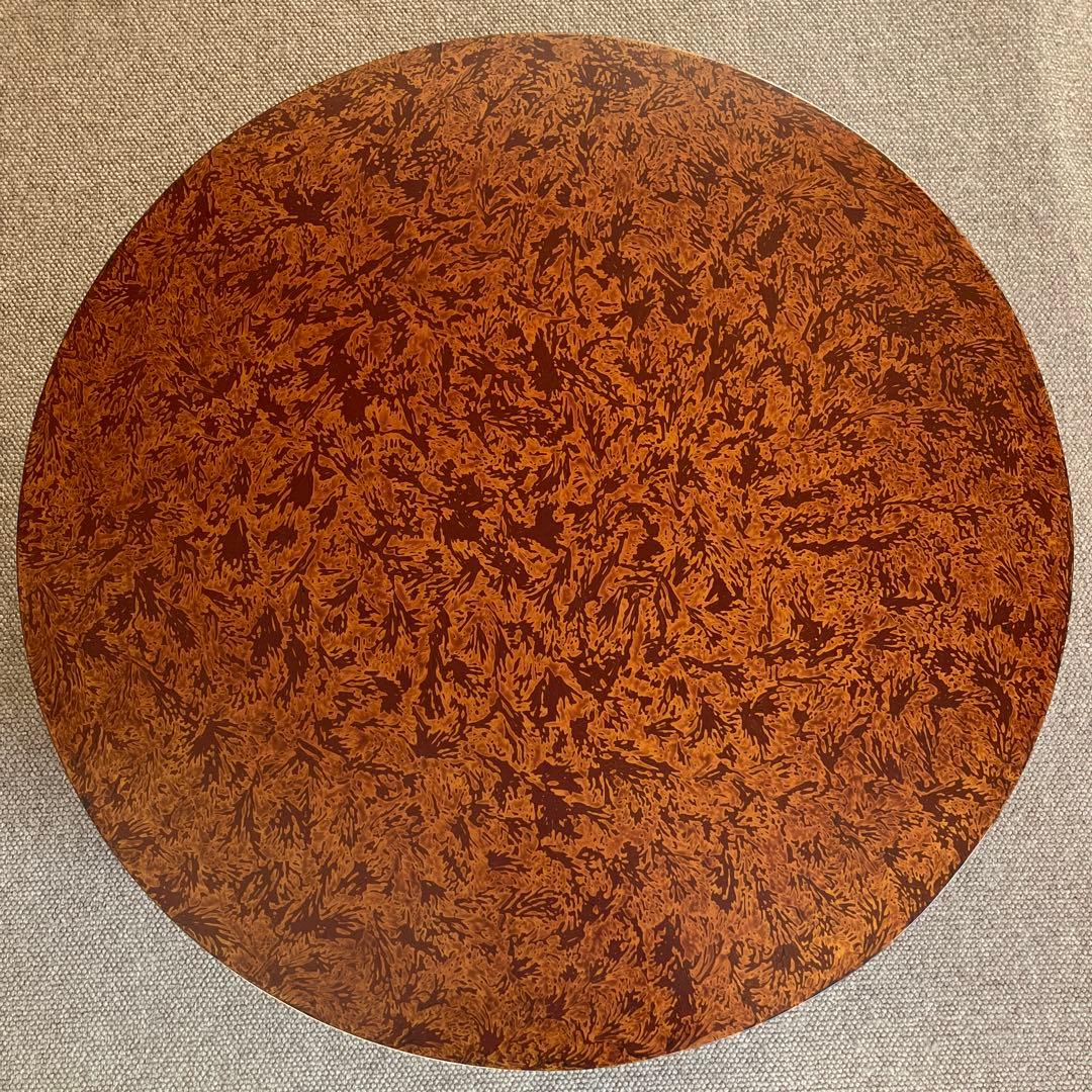 レトロ円卓ちゃぶ台　漆塗り　直径８７高さ３２