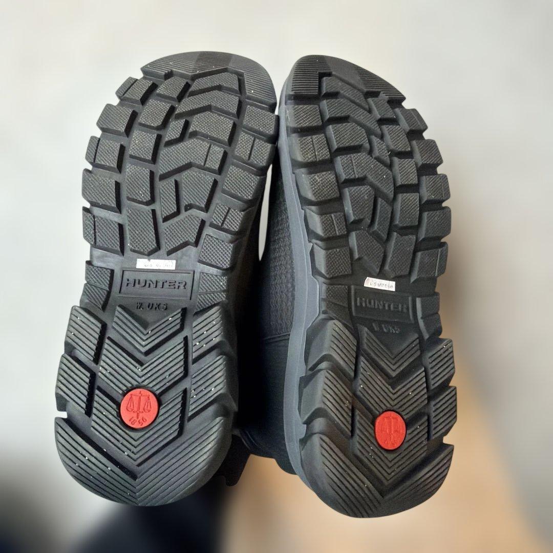 HUNTER ハンター　ブラック ショートブーツ　スノーブーツ UK5