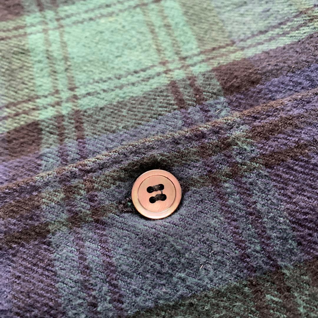 00s コムデギャルソン　ブラックウォッチ　ネルシャツ　切り返しパターン