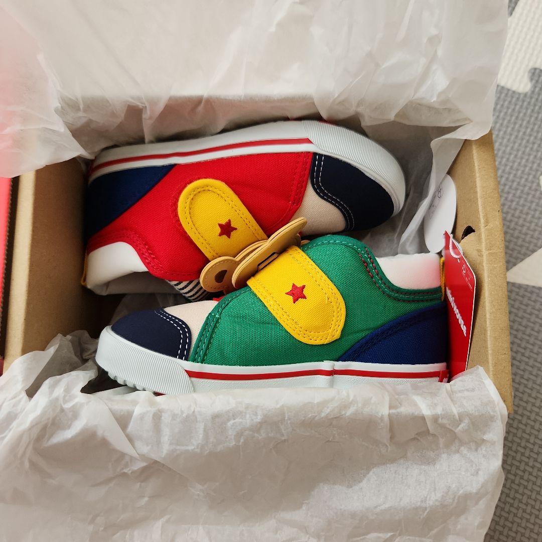 【新品•タグ付き】　ミキハウス　スニーカー マルチカラー 15.5cm