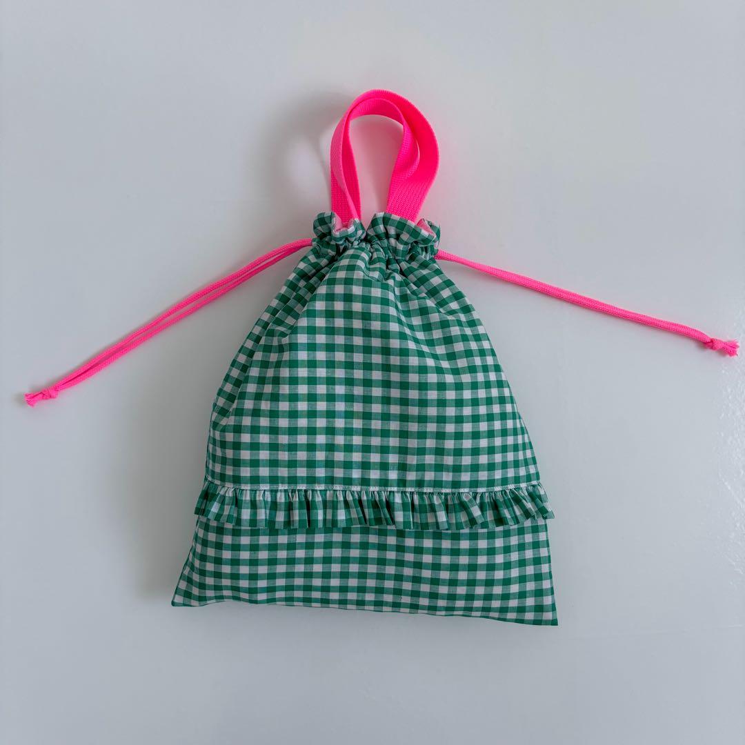 【ブルートレイン】レッスンバッグ　上履き入れ　お着替え袋