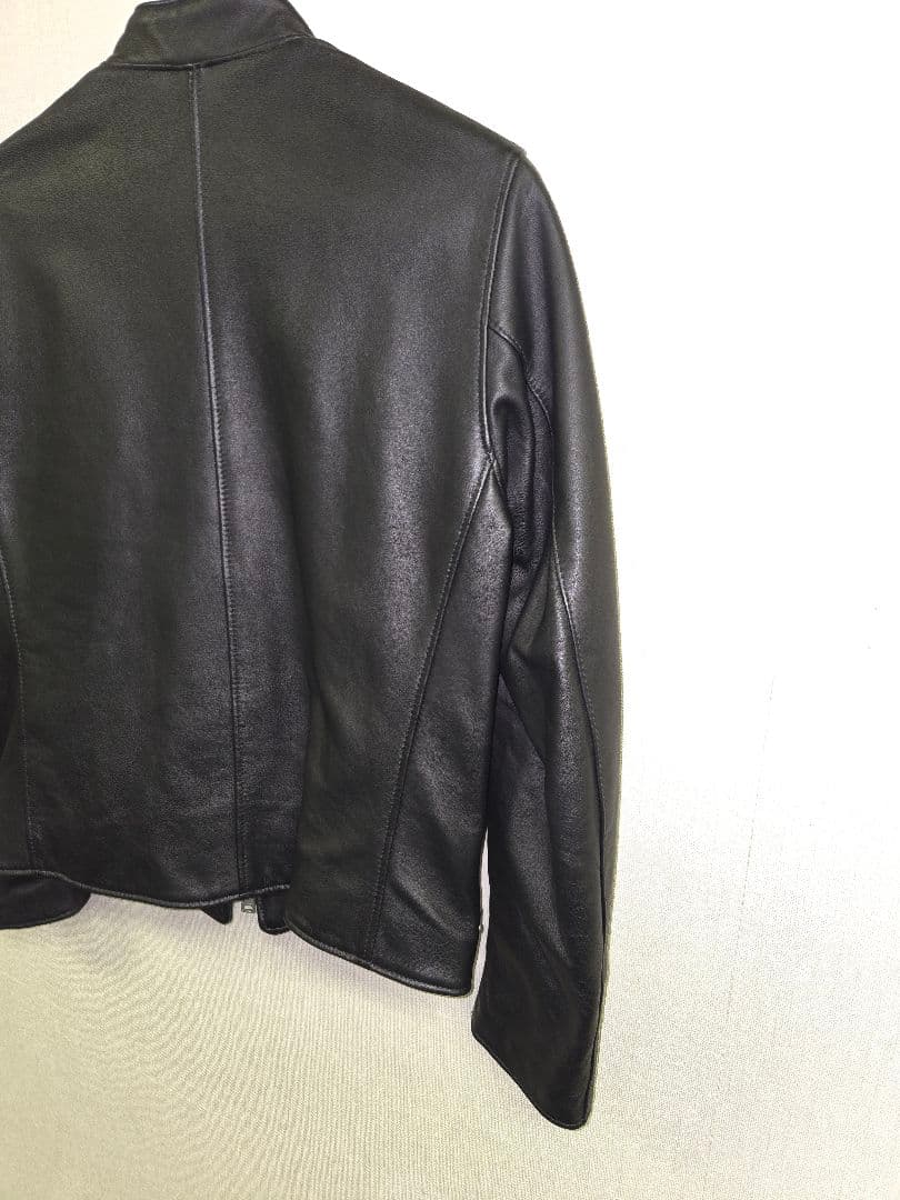 ★値下げ★美品★JAMES GROSE 英国製 ラムレザー シングルライダース