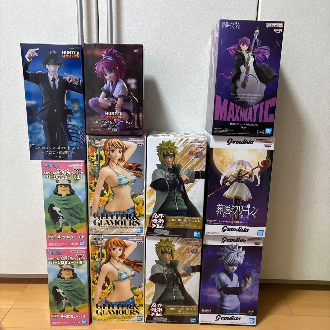 最新プライズ　まとめ売り　ハンターハンター、ワンピース、ナルト、葬送のフリーレン