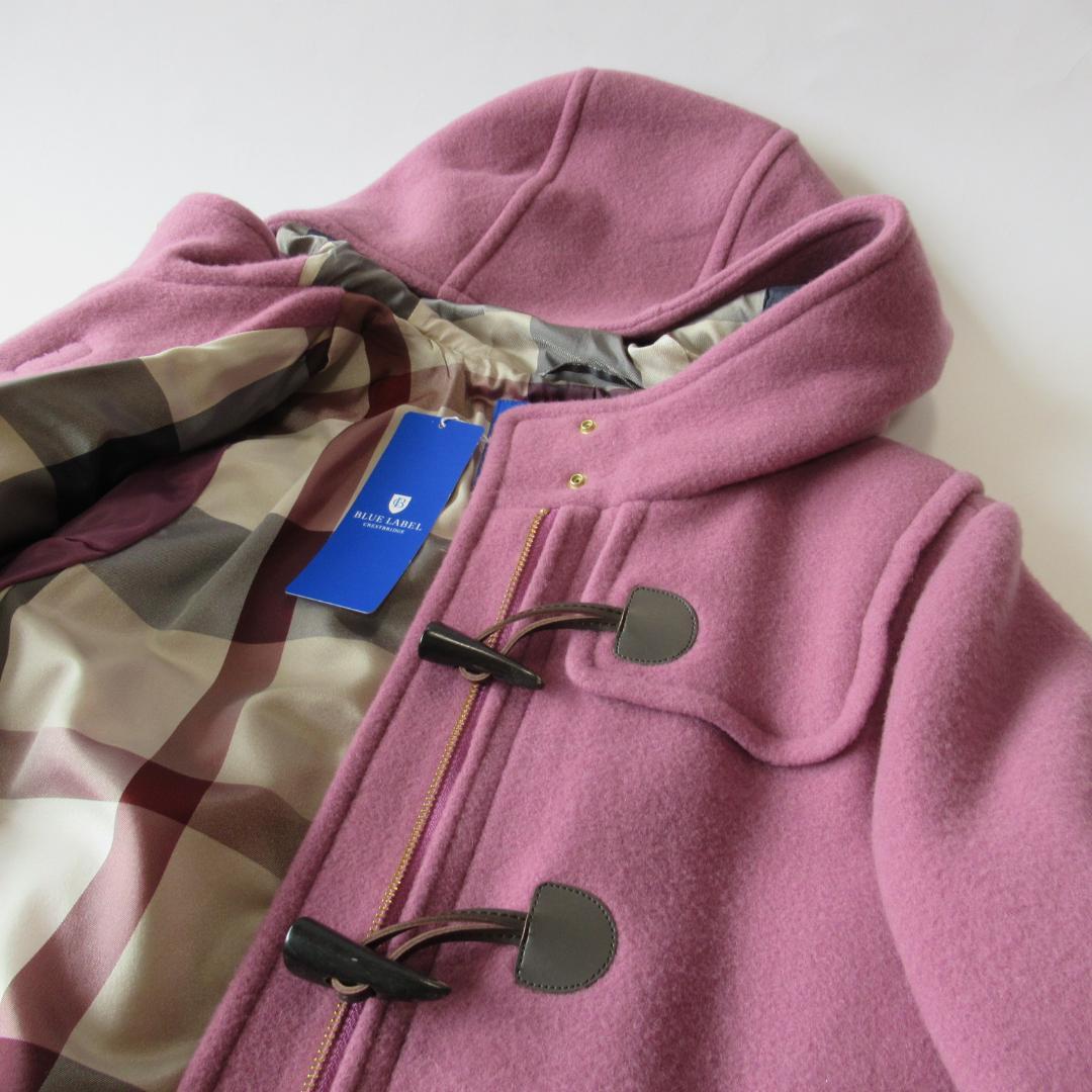 ブルーレーベルクレストブリッジ新品ピンク バイルメルトンダッフルコート 38-2