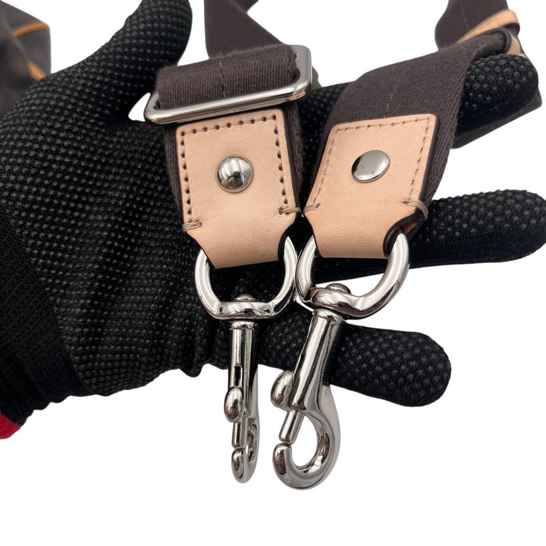 【美品】 コーチ 2way ボストンバッグ PVC シグネチャー ブラウン