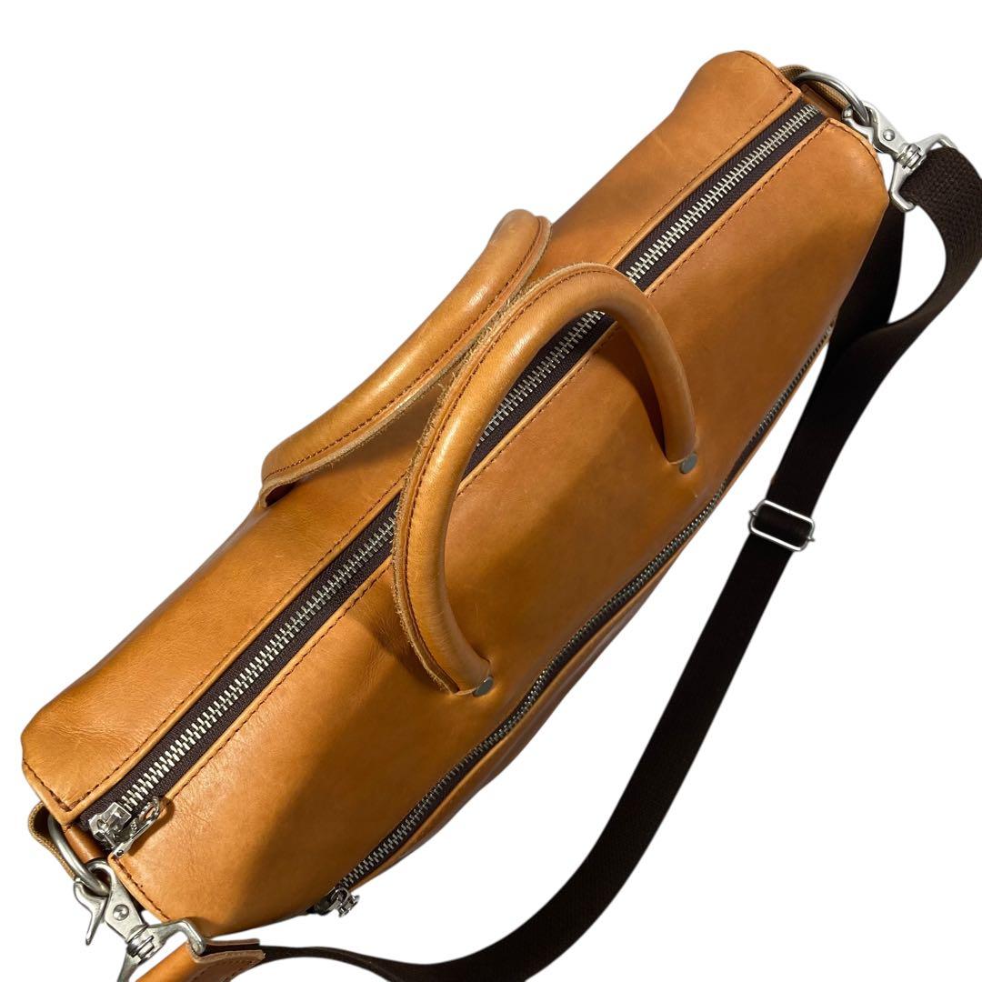 バギーポート 神戸 2way ビジネスバッグ 本革 帆布 A4 キャメル メンズ