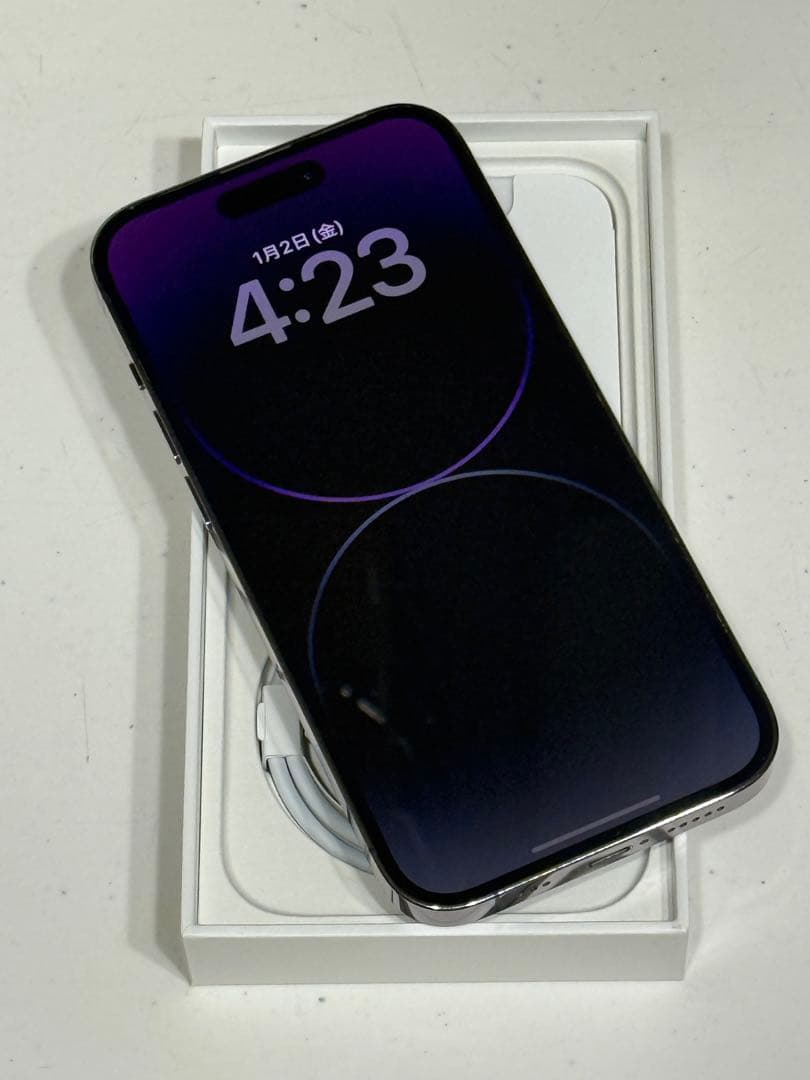iPhone 14pro 256GB ディープパープル　バッテリー82%