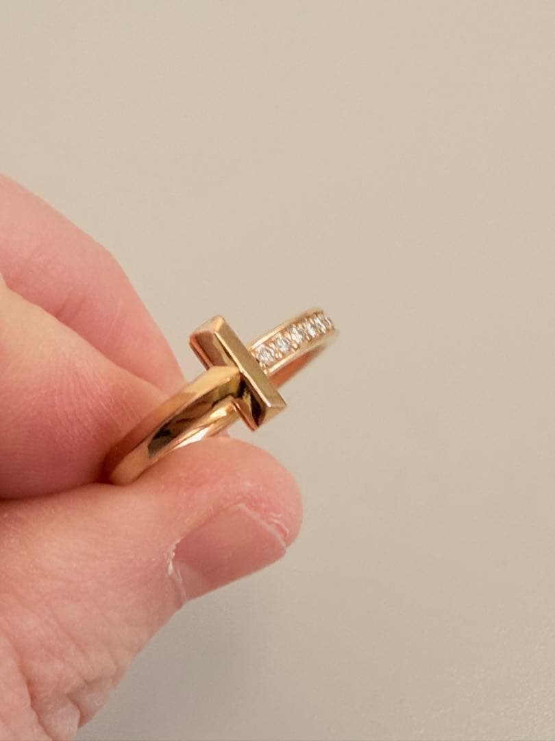 ティファニー T T ワンリング ダイヤモンド ローズゴールド13号
