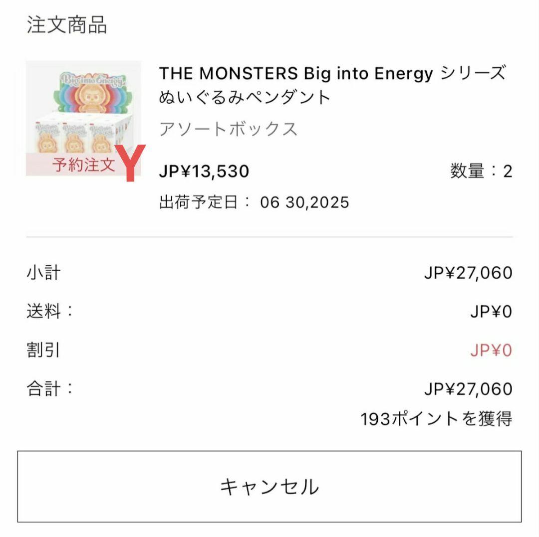 Labubu Big into Energy 本我 id シークレット　エナジー