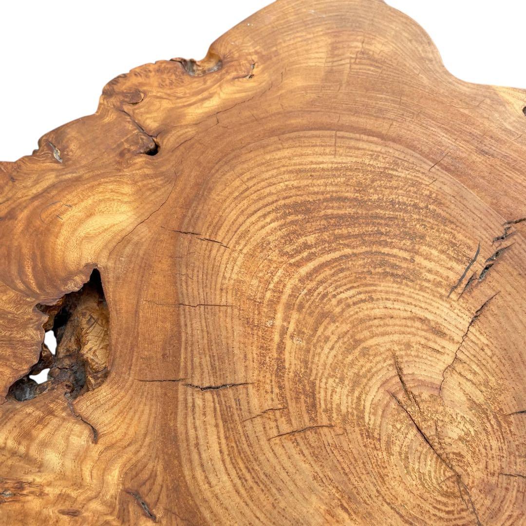 座卓　バール杢 ポプラ 一枚板 無垢材 瘤杢 チギリ ダイニングテーブル 希少