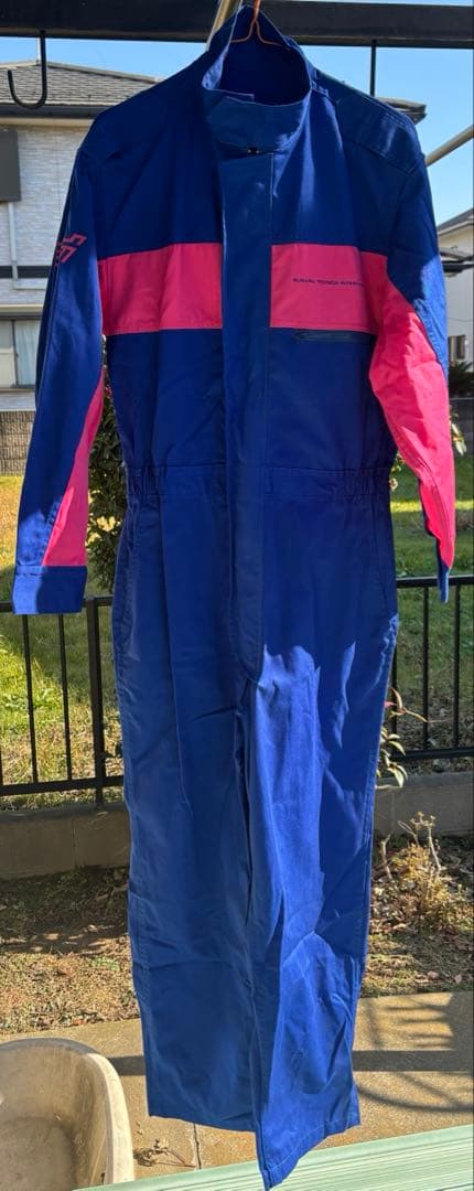 SUBARU スバル 作業着 つなぎ　ブルー&ピンク　　Lサイズ