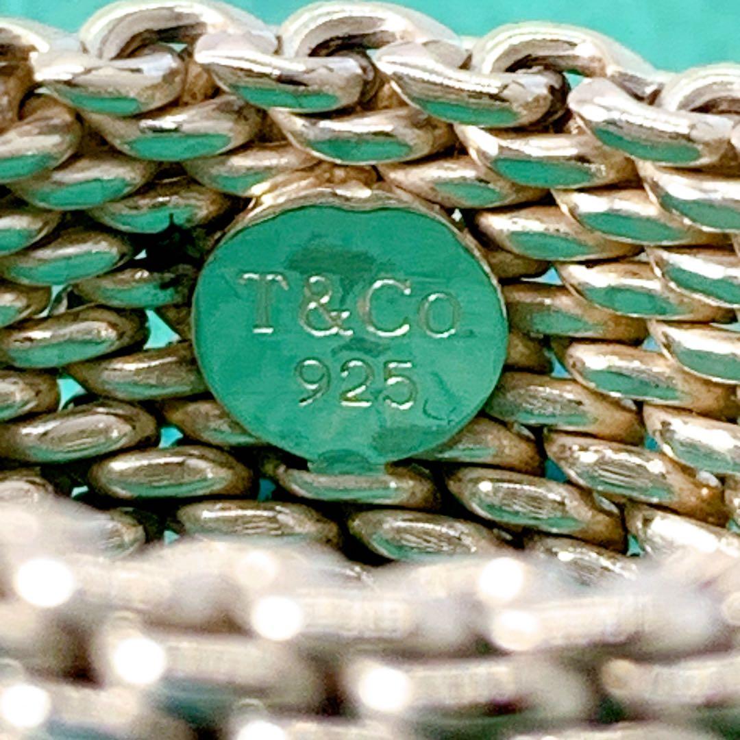 美品 ティファニー サマセット メッシュ リング 約12号 シルバー925