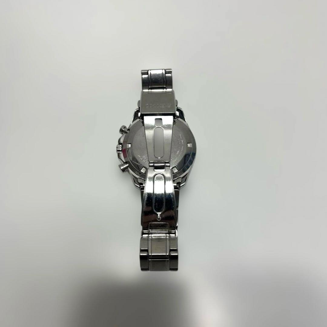 【稼働美品】SEIKO クロノグラフ ブラック 8T63-00d0