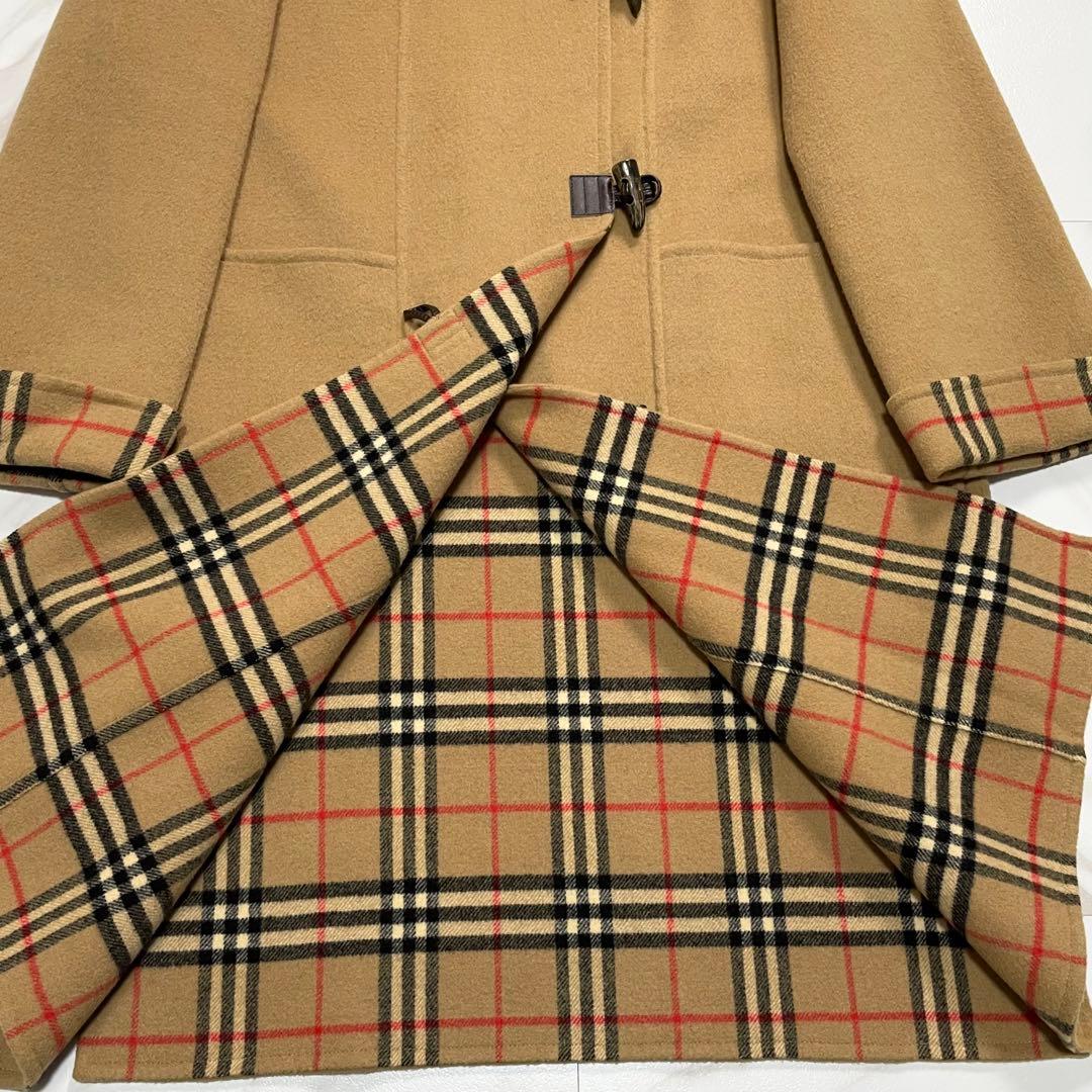 希少✨バーバリーズ ロングダッフルコート カシミヤ ダブルフェイス ノバチェック
