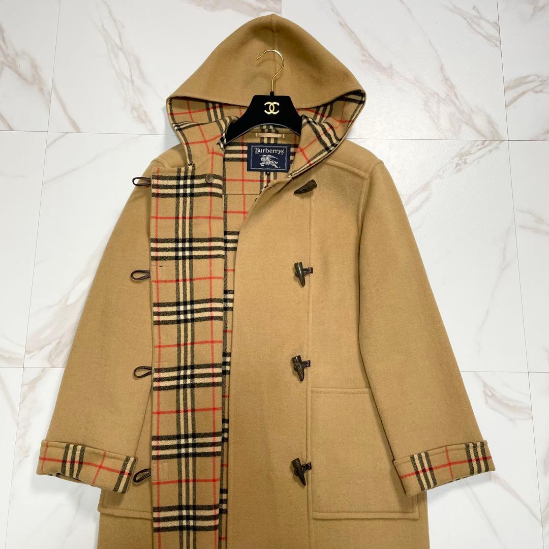 希少✨バーバリーズ ロングダッフルコート カシミヤ ダブルフェイス ノバチェック