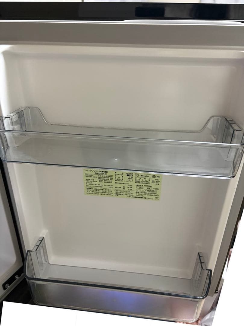 シャープ 冷蔵庫 両開き(つけかえどっちもドア) SJ-D15P-H 取説付き