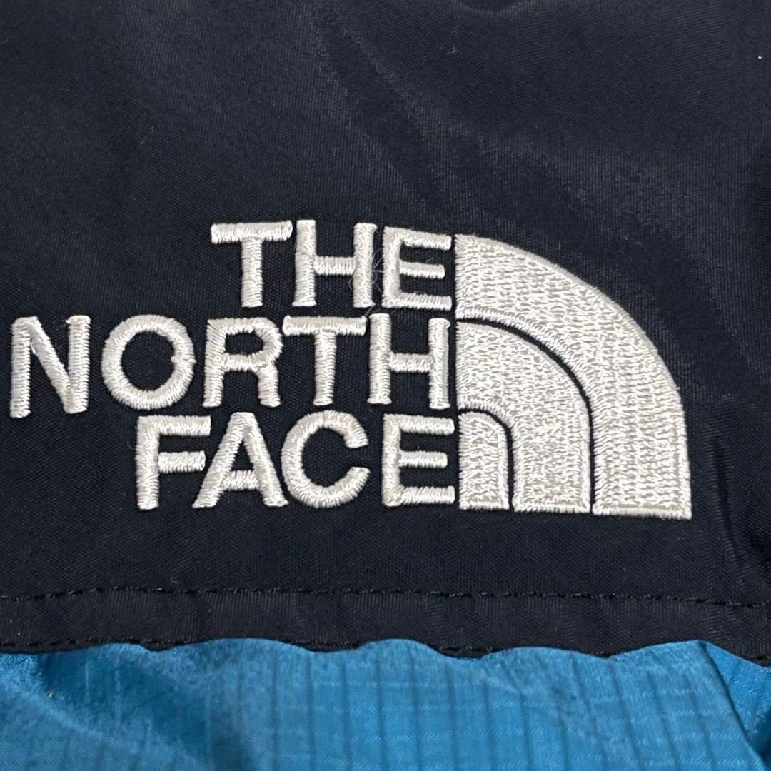 ノースフェイス ダウンジャケット　メンズL 韓国100　700フィル ブルー青