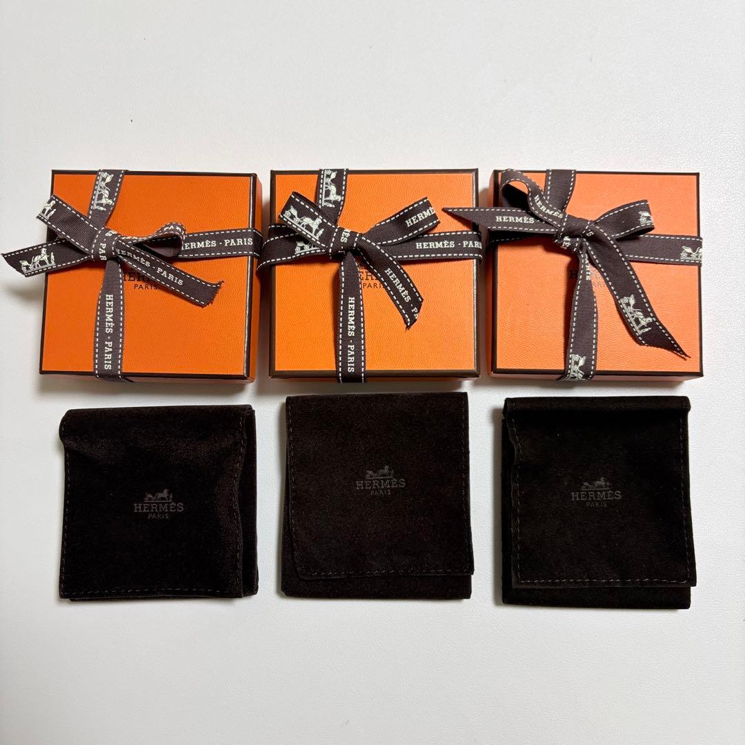 美品　エルメス　ブレスレットケース　3個セット　保存袋　空箱　アクセサリー入れ