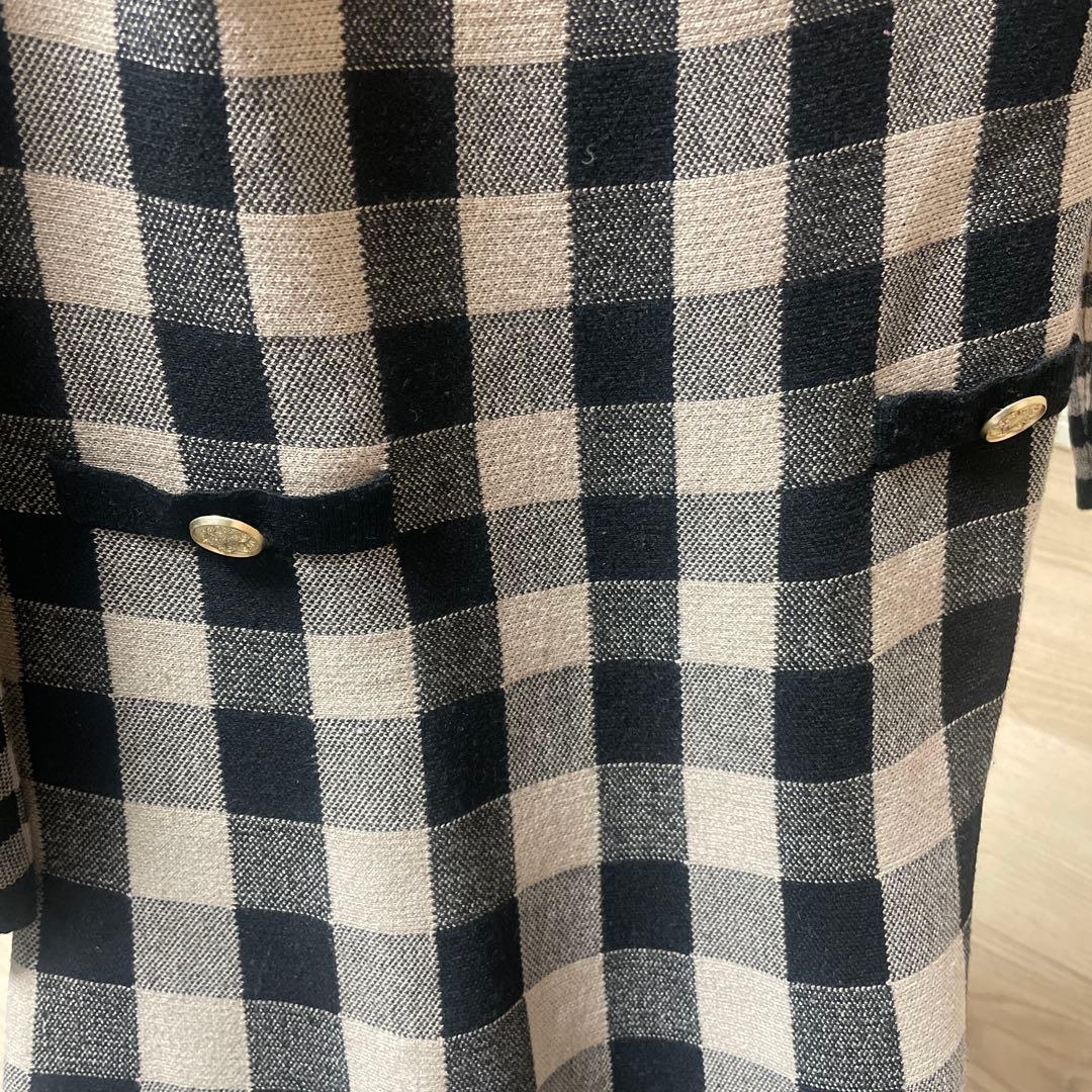 パンツ herliptoParisHighRiseJeans PlaidJacquard