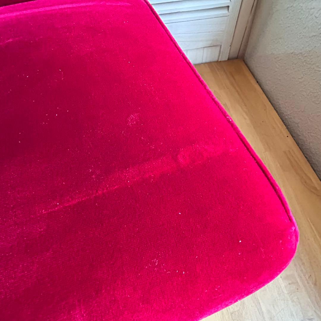 ベルベット　ビンテージ一人がけソファ　椅子　昭和レトロ　B