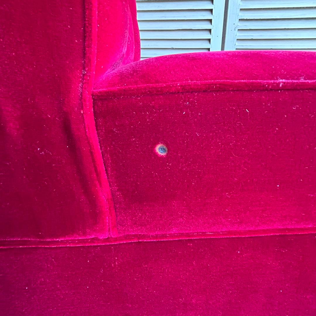 ベルベット　ビンテージ一人がけソファ　椅子　昭和レトロ　B