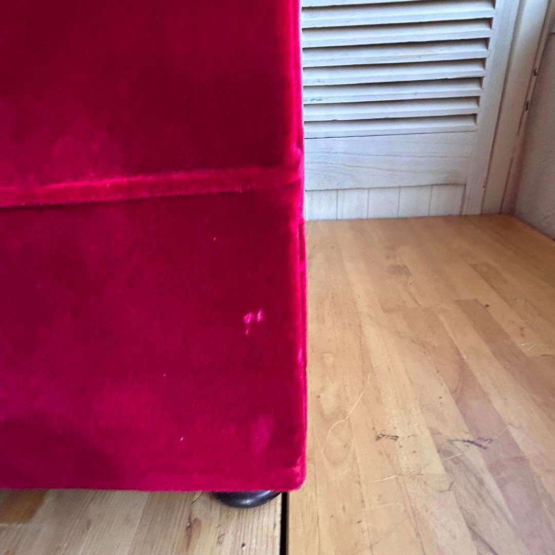 ベルベット　ビンテージ一人がけソファ　椅子　昭和レトロ　B